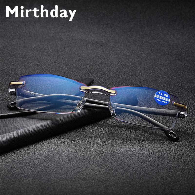 

Resin Rimless Reading Glasses Women Men Anti Blue Light Blocking Frameless Presbyopia Glasses Reader Eyewear Ochki +1.0 1.5 2.0