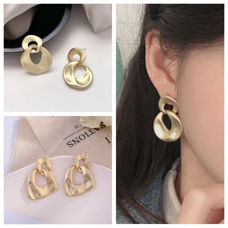 

GS Retro Style High Sense Matte Stud Earrings For Female Personality Retro Earrings Creative Gifts Fashion Jewelry Wholesale