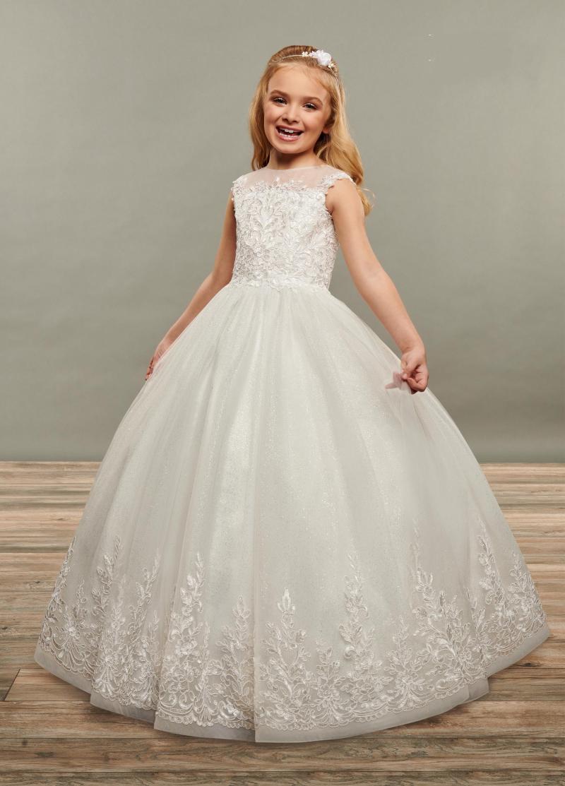 

Ball Gown Baby Gowns for Kids Wedding Party Cap Sleeve Flower Girl Dress Communion Dresses Pageant Dresses for Girls Glitz, White