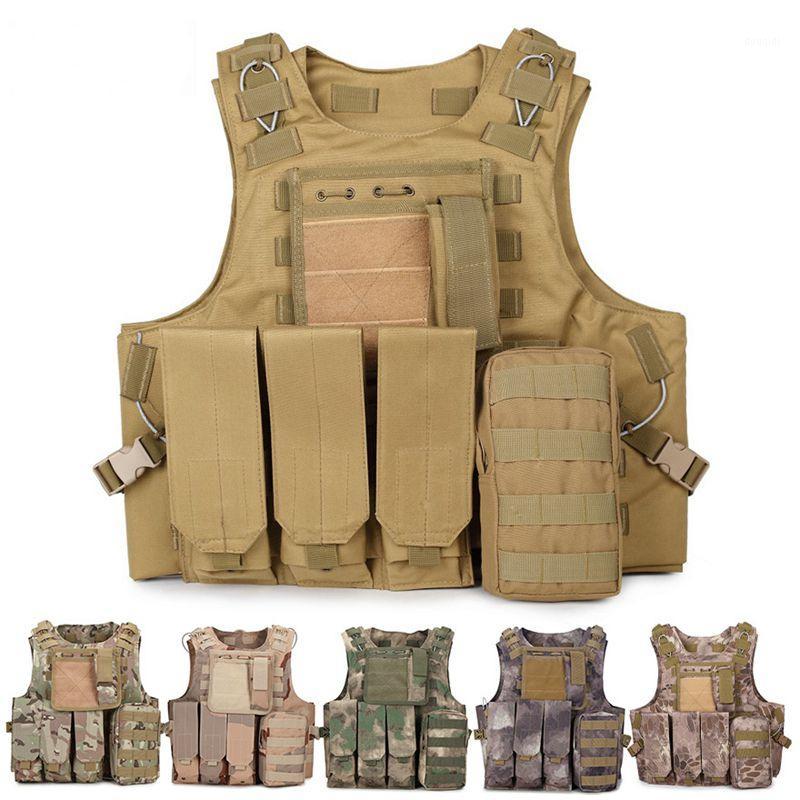 

Outdoor Tactical Vest Molle Combat Vest Amphibious Equipment Army CS Protection Waistcoat Camo1, Green python