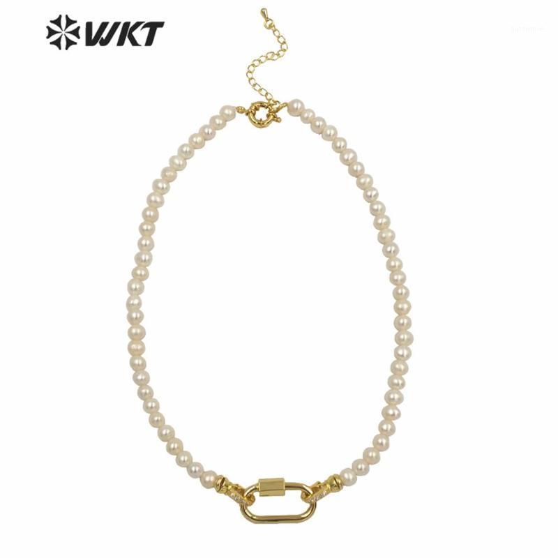 

WT-JN134 WKT Amazing design 6mm pearl choker necklace with clasp gorgeous fashion wedding pearl necklace as gift1