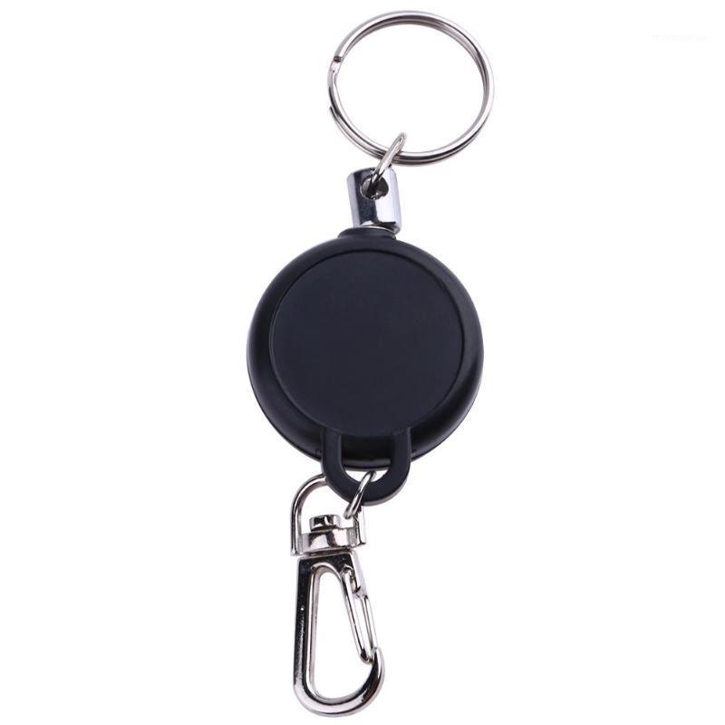 

Mini Multifunctional Retractable Black Keychain Zinc Alloy ABS Anti-Lost Keychain Buckle Recoil Ring Pull Clip Key Chain Holder1