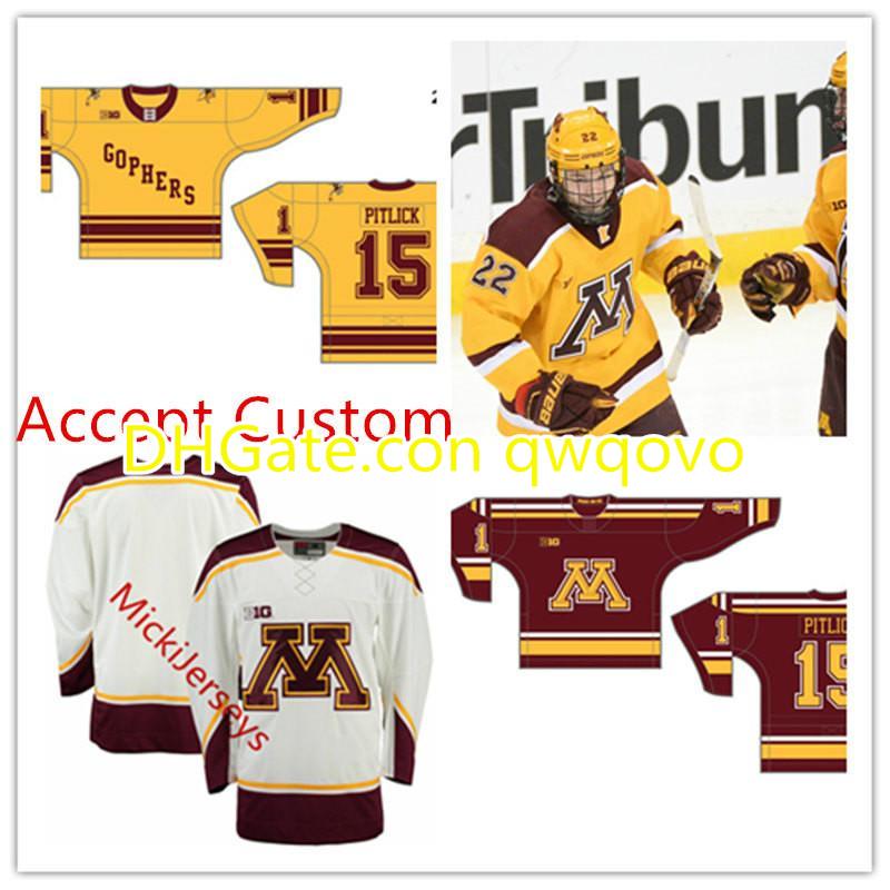 

Men Custom NCAA Minnesota Golden Gophers Hockey Jersey Casey Mittelstadt Tyler Sheehy Sampo Ranta Mat Robson Minnesota Golden Gophers Jersey, Black;red
