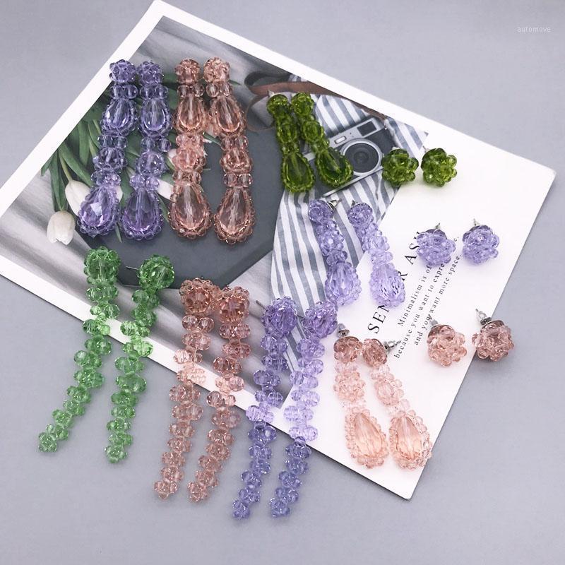 

Beads Trend Stud-Earring Handmade Colorful For Girls Women Exaggeration Jewelry1