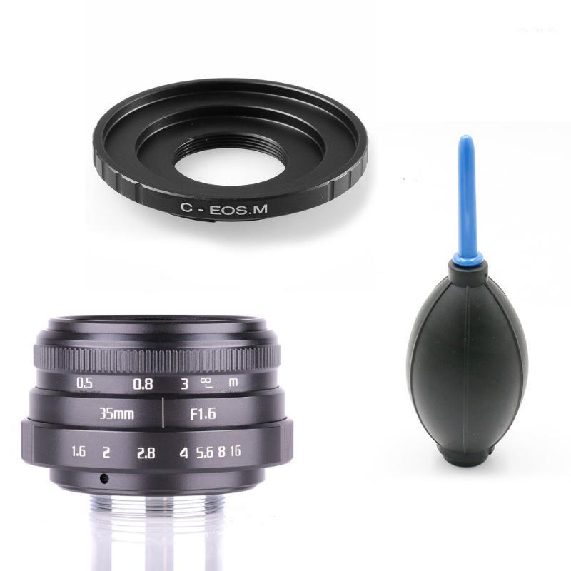 

fujian 35mm f1.6 C mount camera CCTV Lens II +adapter For Canon EOS M EF-M Mirrorless+ mini Blowing1