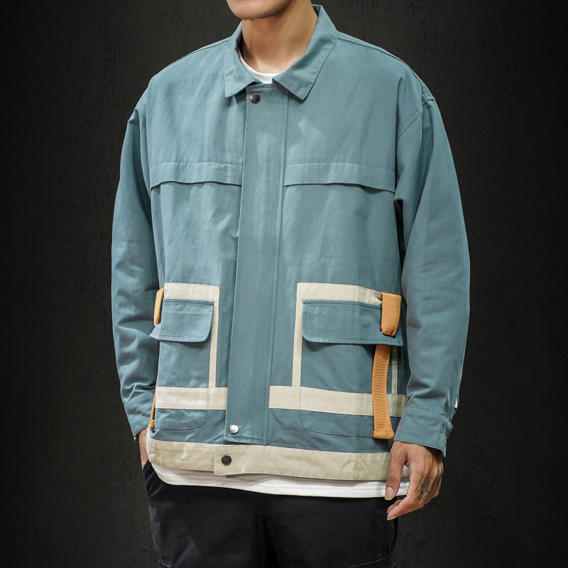 

Outside male black casual autumn cargo blue jacket 2020 oversize 4xl 5xl fashion clothes, Jk603 b