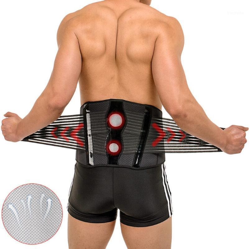 

Durable Black Waist Support Brace Belt Lumbar Lower Waist Double Adjustable Back Belt For Pain Relief DropShipping1