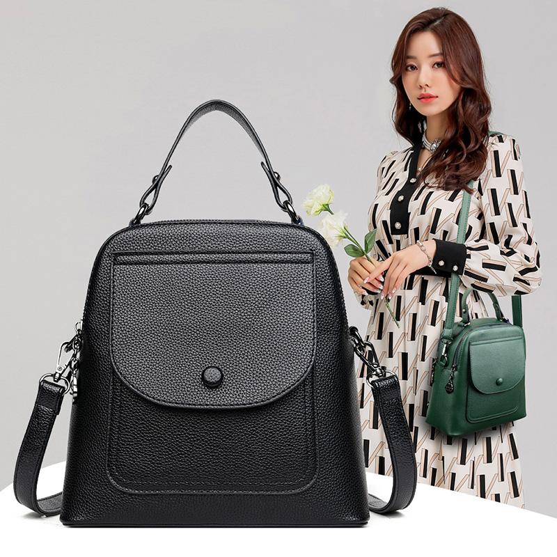 

Women PU Leather Shoulder Bag Crossbody Tote Handbag Travel fashion pouch Female Casual Top-handle Shopper Bag, Black