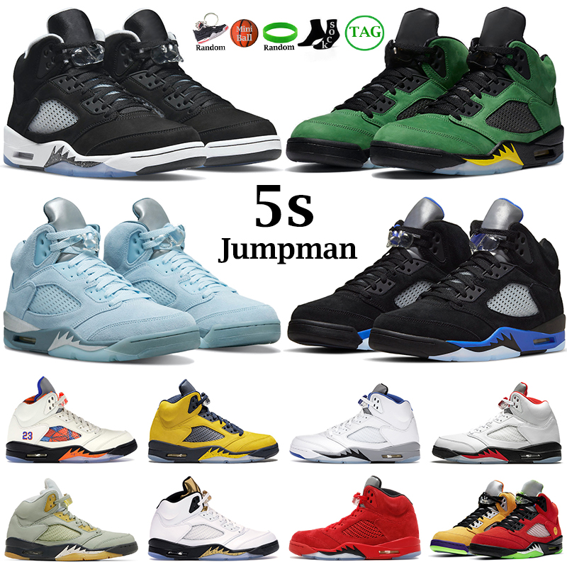 

5s basketball shoes men jumpman 5 Racer Blue Bluebird Moonlight Raging Red Stealth 2.0 Alternate Grape What The Michigan Metallic mens sports sneakers