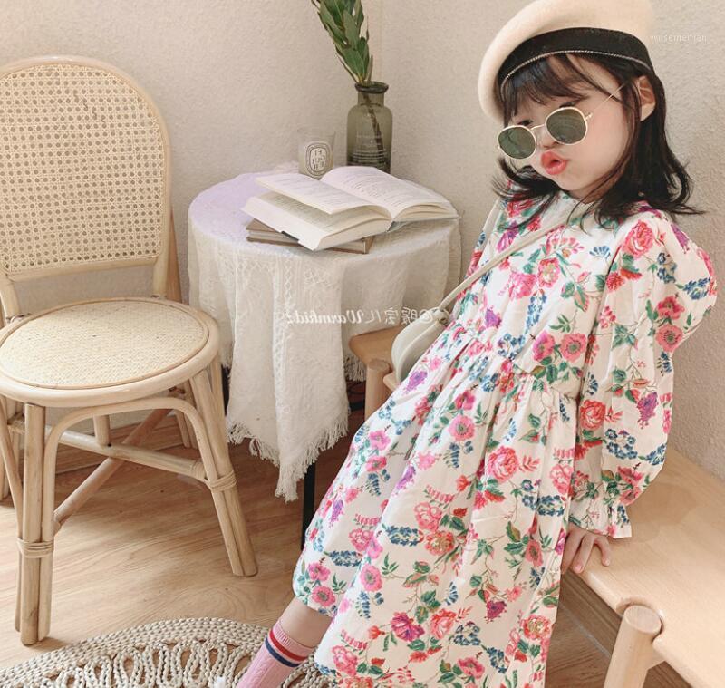 

Retail Fall Baby Girls Printed Dress , Girls Princess Sweet Clothes 3-7T1, As pic