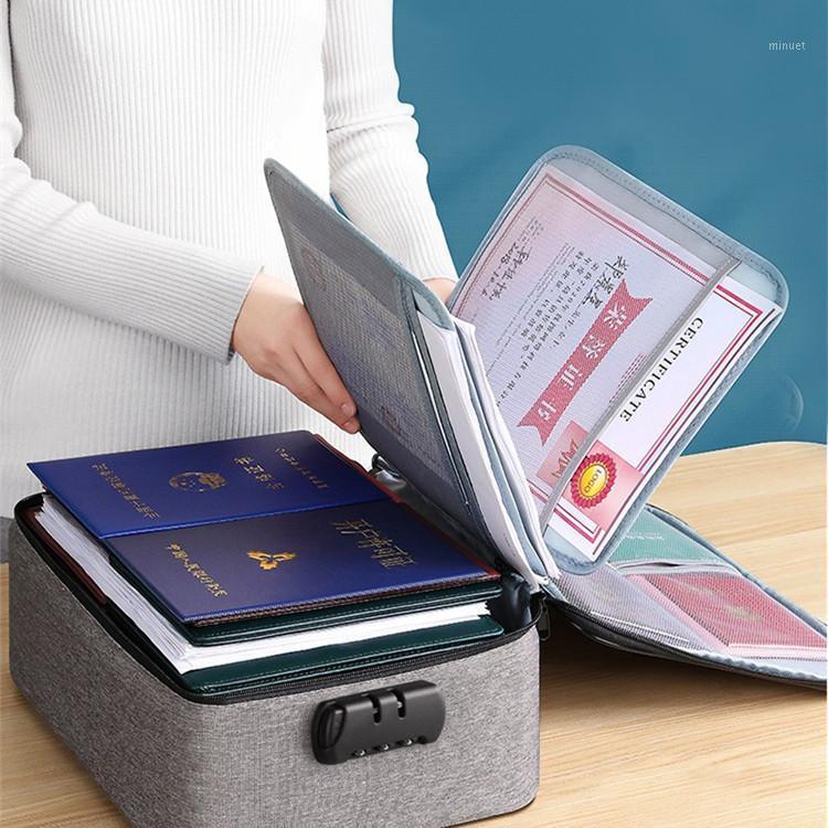 

Multifunctional Briefcase Business Trip Certificate Organize Bag Office Worker Document Handbag File Storage Package Accessories1, Navy a 2 layer