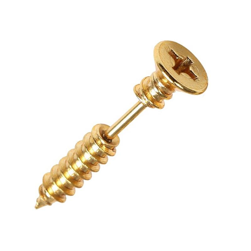 

Steampunk Screw Stud Earrings Fashion Design Stainless Steel Body Piercing Ear Stud for Men Women Anti Allergic