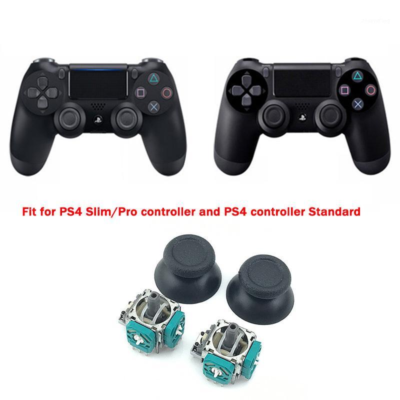 

New 2pcs 3D Analog Axis Joystick Module Potentiometer with black thumbstick button cap For 4 pro slim controller1