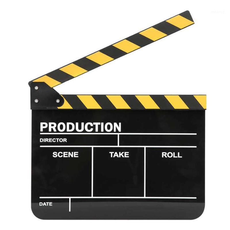 

30x25cm Movie Clapperboard Acrylic Director Professional Movie Film Action Clap Photography Tool for Role Play Video Production1