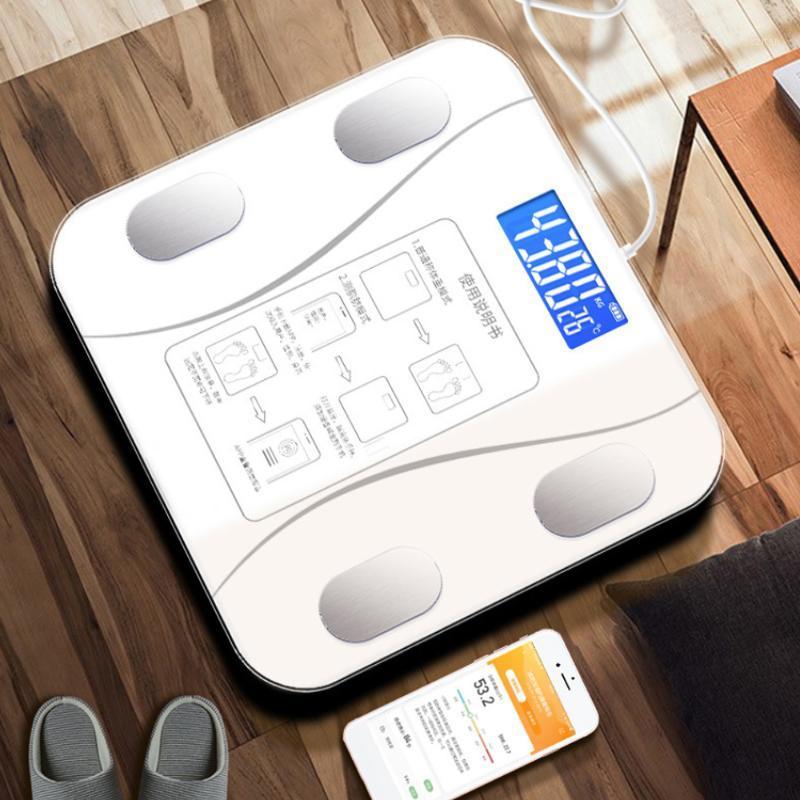 

Bluetooth Body Fat Scale Floor Scale Smart Bathroom Weight Body Composition Analyzer Connect Smartphone Apps Via1