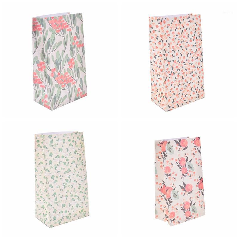 

4x Flower Paper Xmas Party Holiday Cookies Gift Bag Holder + Sticker1