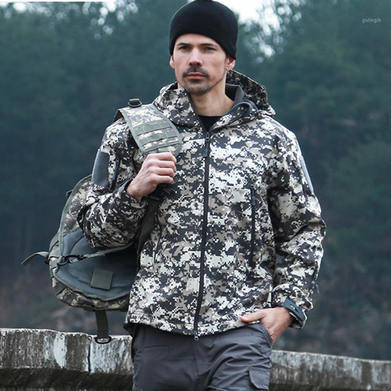 

Camouflage Outdoor Waterproof SoftShell Jacket Men Hunting Windbreaker Ski Coat Hiking Rain Camping Fishing Tactical Clothing1, Econg