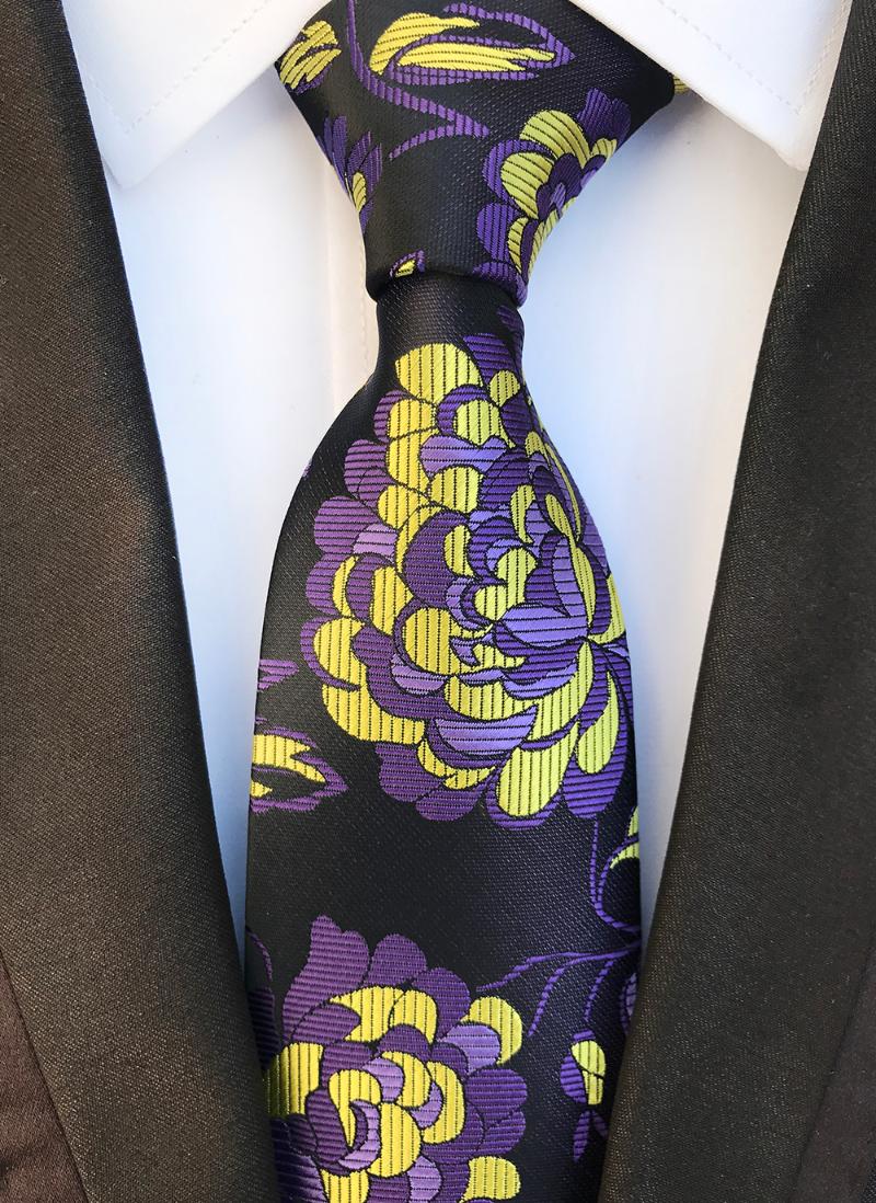 

Bow Ties 8CM Men Formal Tie Embroidery Flowers Woven Necktie