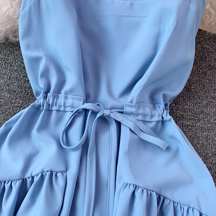 

Sexy Women Girdle High-waisted Women's Bands Tie Ladies'dresses with No Sleeves Slash Neck Dress Nrck, Orange