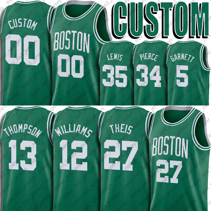 

Paul 34 Pierce Jersey Kevin 5 Garnett Jerseys Tristan Reggie Thompson Lewis Jersey Custom Bostons Jersey Semi Grant Ojeleye Williams shirts, Custom jersey