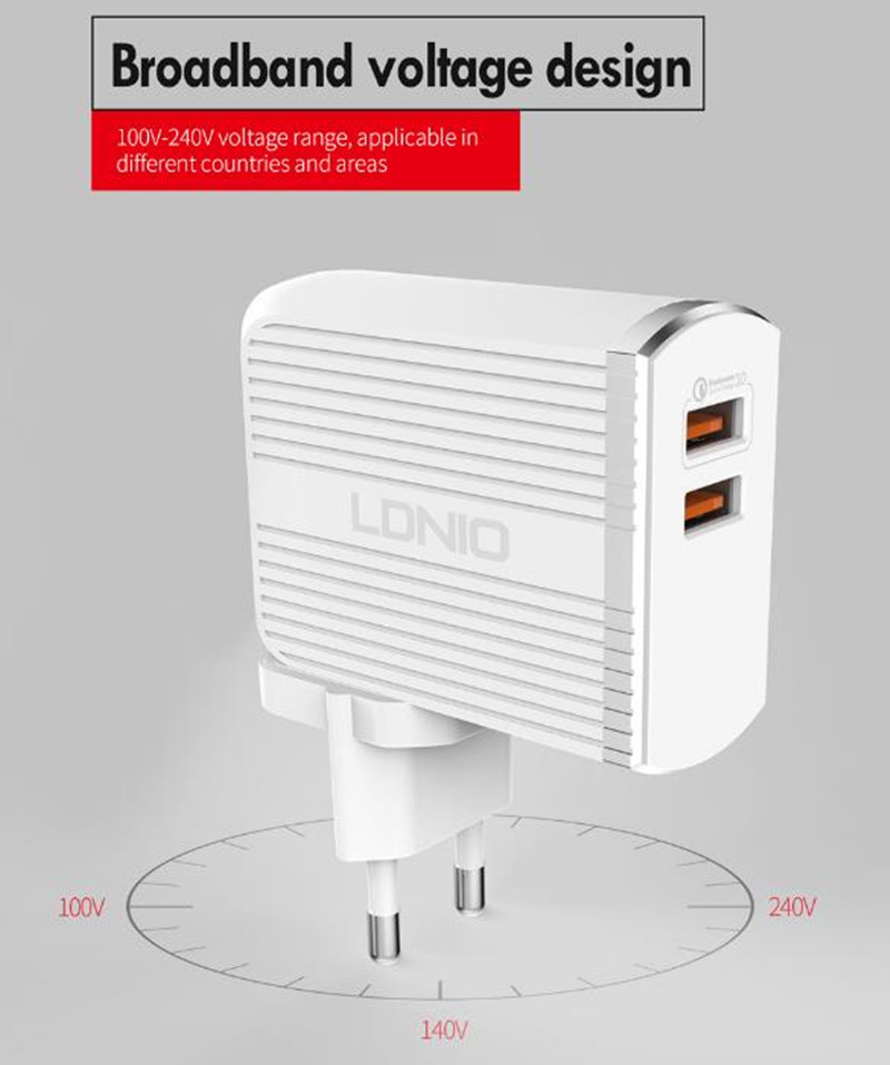 

30W Total Fast Adaptive Wall Charger Dual USB Universa Travel Home Quick Power Adapter QC3.0 US UK EU Plug Top Quality CE RoHS retail pack