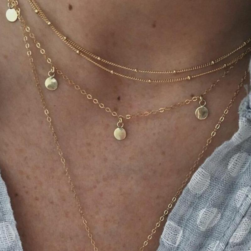 

2020 Fashion Jewelry New Women's Multi-Layer Round Pendant For Women ewelry Gifts Necklace Accessories