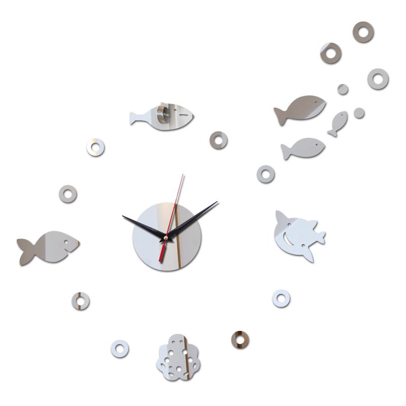 

clock watch wall home decoration clocks reloj de pared new promotion Quartz Living Room Acrylic 3d Mirror