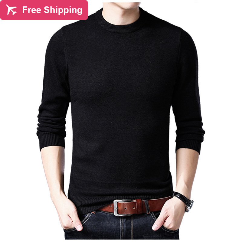 

2021 New Men's Sweater Winter Knitted Wool Nightgown Neck Fashion Sweaters 9g66, 8202 blue