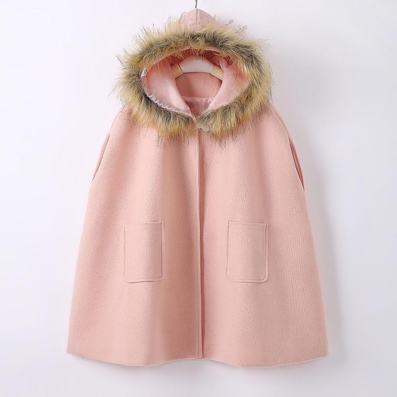 

Winter Solid Kids Jacket Winter Toddler Baby Kids Girls Windproof Coat Thicken Warm Hooded Cloak Ropa De Niñas 2 A 8 Años, Khaki
