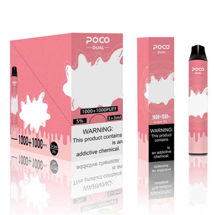 

Original disposable vape 5% Poco 2 in 1 6ml capacity empty pod 2000puffs 1000mAh battery device