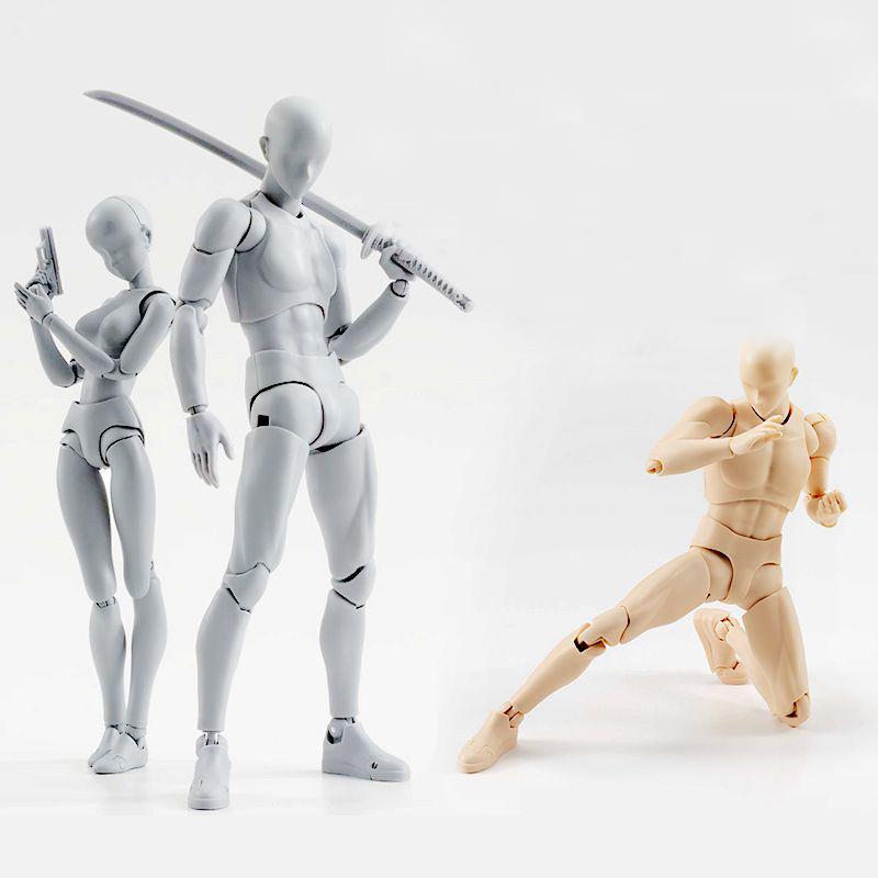 

Christmas Gift 2018 BODY KUN / BODY CHAN BJD Grey Color Ver. Wood PVC Action Figure Collectible Model Gift Dropshipping1