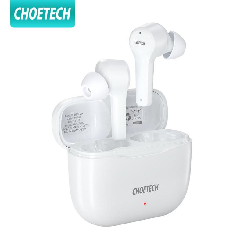 

CHOETE Headphone Wireless T01 TWS Wireless Bluetooth Earphone Ear Bud Bluetooth 5.0 Headphone Headset, White