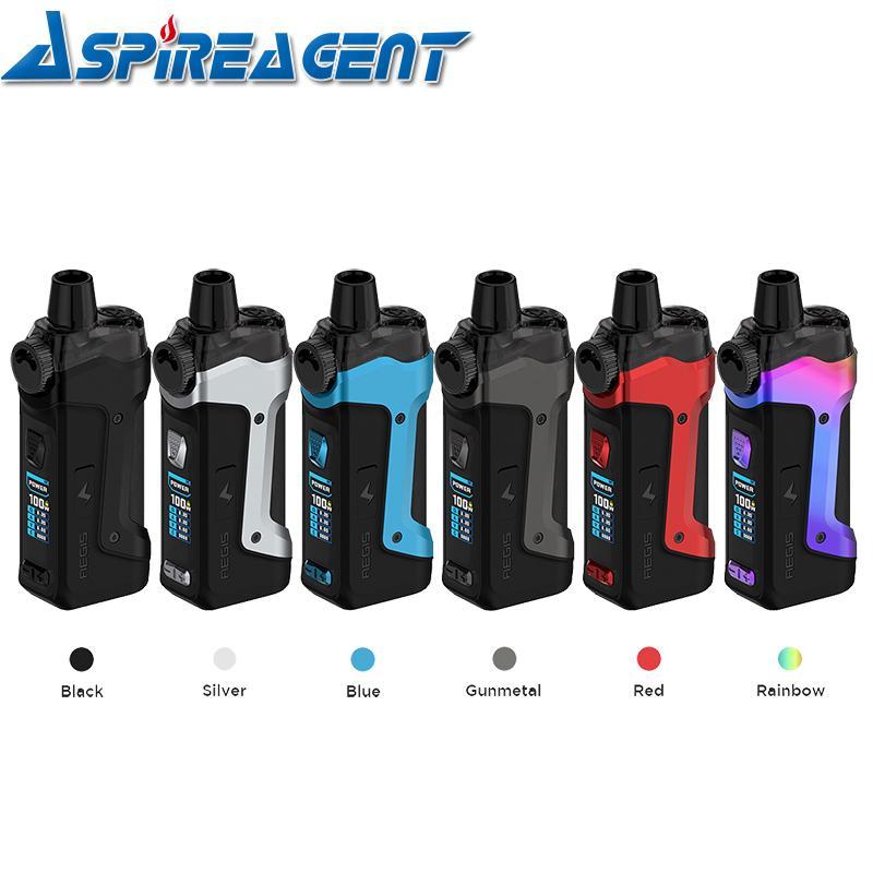 

Geekvape Aegis Boost Pro Pod Mod Kit 100W with 6ml Pod Cartridge & Geekvape P Series Coil Powered by Singer External 18650 Battery, Message for colors