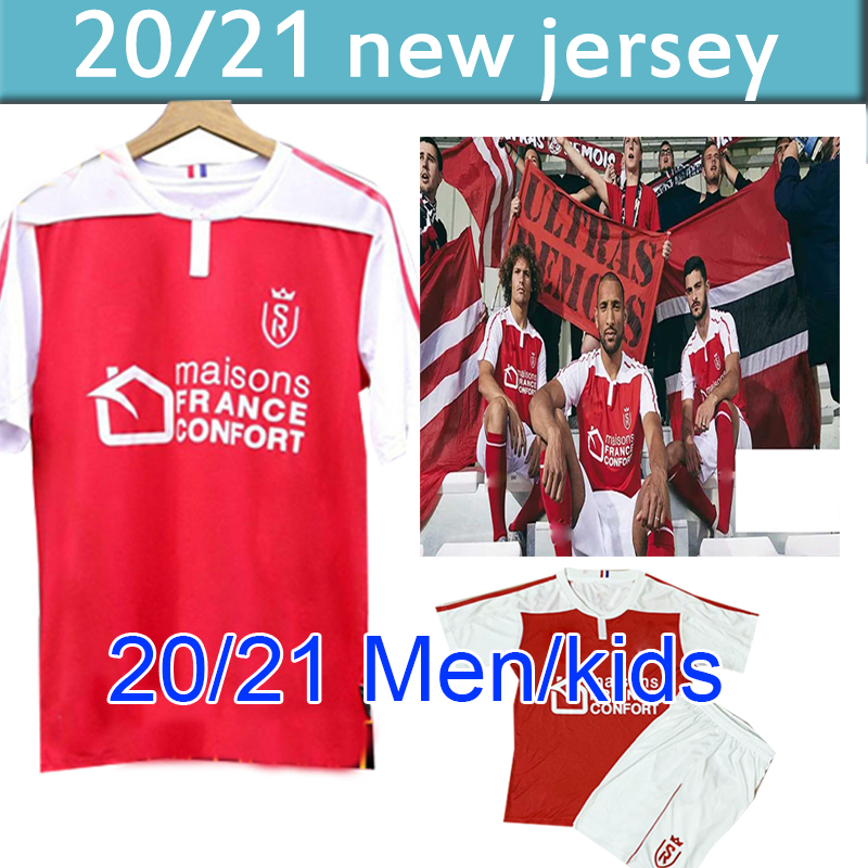 

2020 21 Stade de Reims maillot de foot soccer jerseys CAFARO KONAN DIA FOKET CHAVALERIN ZENELI Men Kids hommes enfants shirts Uniforms, Home
