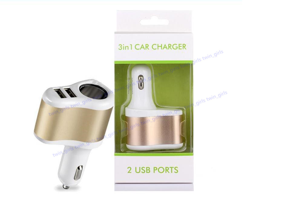 

Dual USB Car Charger 5V 3.1A Compatible For phone11 12 Samsung Xiaomi Uiversial Car Cigarette Lighter Power Socket