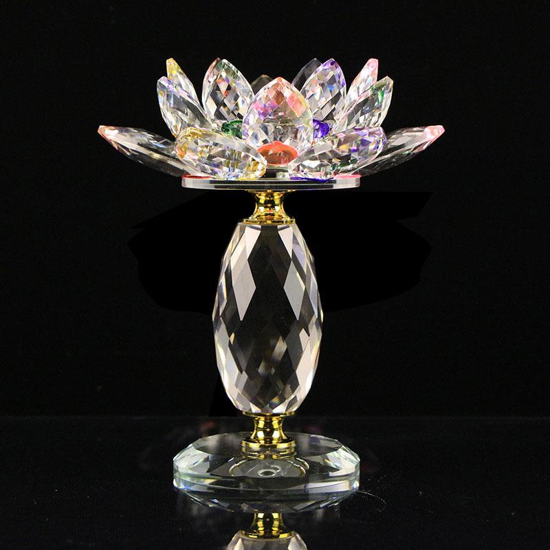 

CRYSTAL GLASS BLOCK LOTUS FLOWER METAL CHEAP CANDLE HOLDERS FENG SHUI HOME DECOR BIG TEALIGHT CANDLE STAND HOLDER CANDLESTICKS