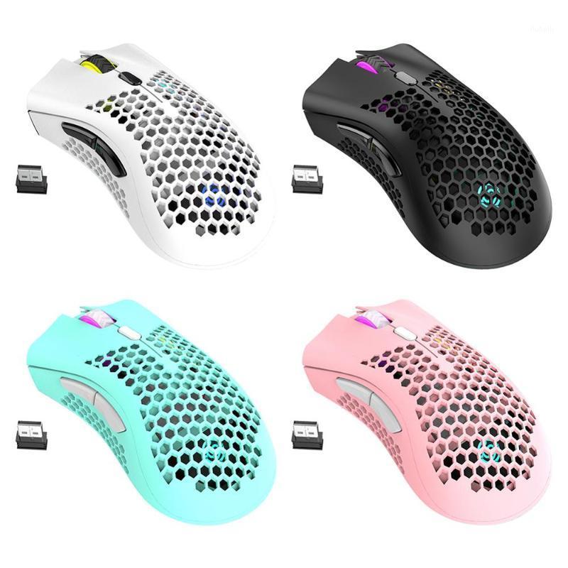 

BM600 7 Buttons 2.4GHz USB Wireless RGB Mouse Rechargeable 3 Gears 1600 DPI Adjustable Hollow Honeycomb Gamer Mic1