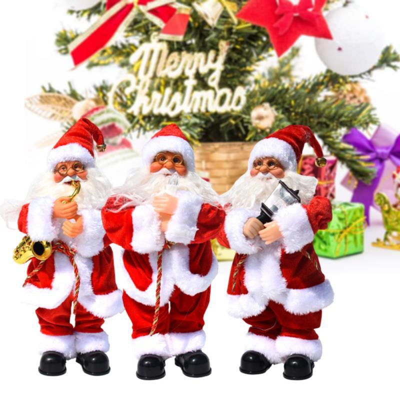 

1PC Electric Santa Claus Singing Christmas Music Xmas Party Doll Ornaments To for Child and Gril Friend Gifts