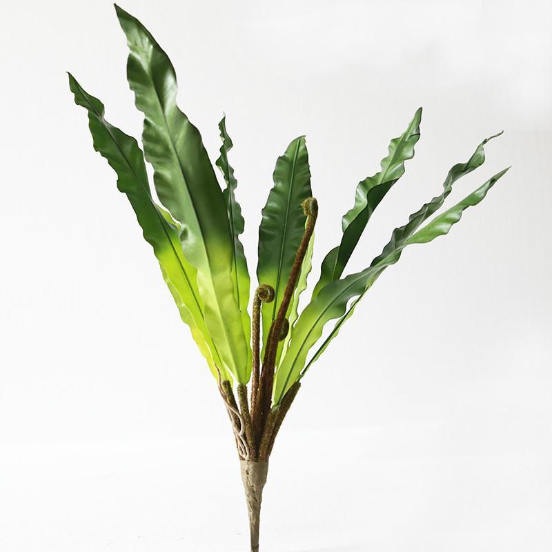 

Hojas de helecho Artificial verde flor hierba decorativa plantas de simulación hojas en maceta hogar boda Hotel decorado t1