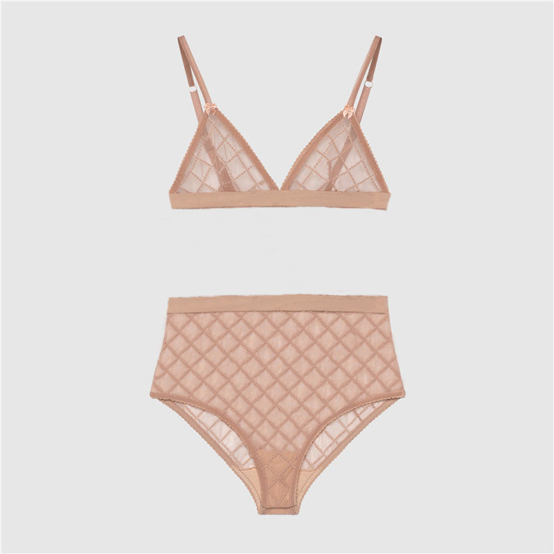 

Luxury Womens Lace Bra Briefs Set See Through Mesh Women Sexy Lingeries Charm Lady Party Wedding Underwear Sets, As pic