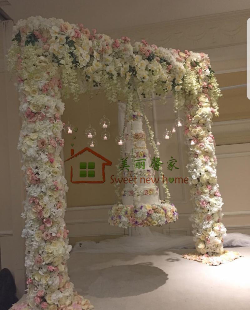 

Artificial arch flower row table Flower runner centerpiece Wedding decorative backdrop wholesale David Austin rose