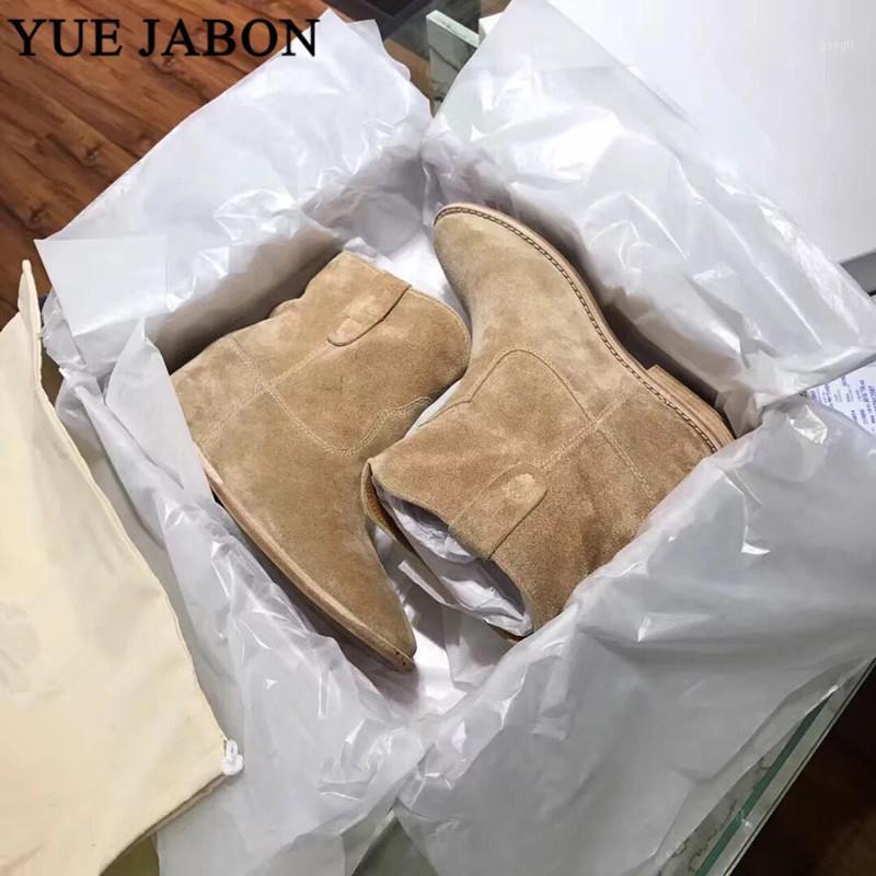 

Suede girls boots Women Real Leather Ankle Boots Autumn Winter Slip On Vintage Women Cowboy Shoes Woman Retro Work Botas Mujer1, Picture 18