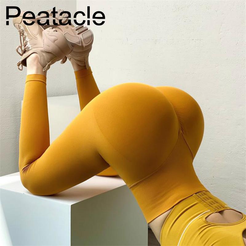 

Peatacle High Waist Fitness Leggings Women' Stretchy Quick Dry Tights Sexy Yoga Pants Sport Gym Clothing Workout Scrunch Butt, Rouge pink