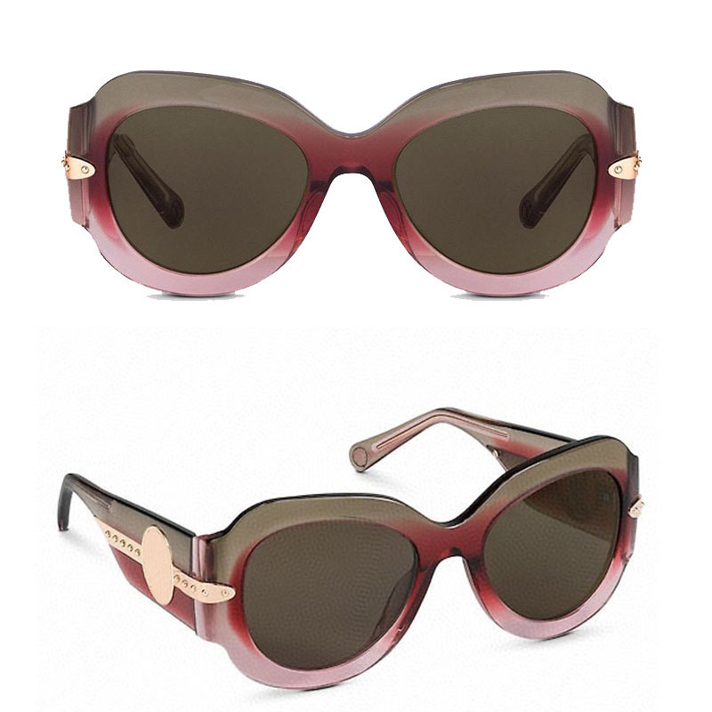 

Sunglasses Men and Women classic 1132 fiber sheet fashion glasses gold metal temples logo Designer sunglassess original box