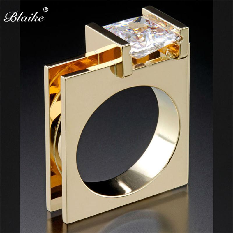 

Blaike Yellow Gold Filled Ring Inlay White Zircon Rings For Women Wedding Party Ring Exquisite Jewelry Birthday Gifts