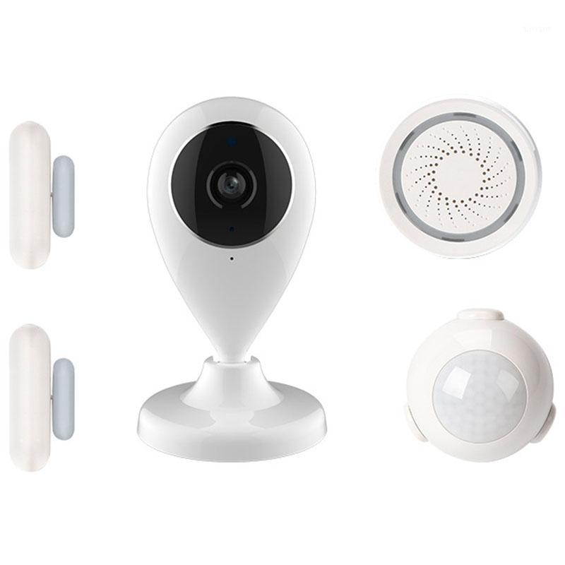 

TUYA WiFi Smart Video Alarm Kits Include an IP Camera/A Motion Sensor/Two Contact Sensors and a Siren Alarm EU Plug1