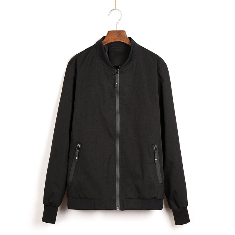 

2020 brand men's jacket new loose blouse men's leisure stand collar men's youth jacket clothing, Black