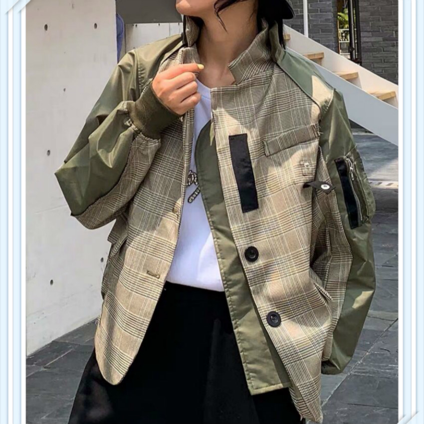 

Recent Autumn Jackets Women Jacket Coats Designer Personality Streetwear Female Release Outerwear Baseball Mjlp, Army green.