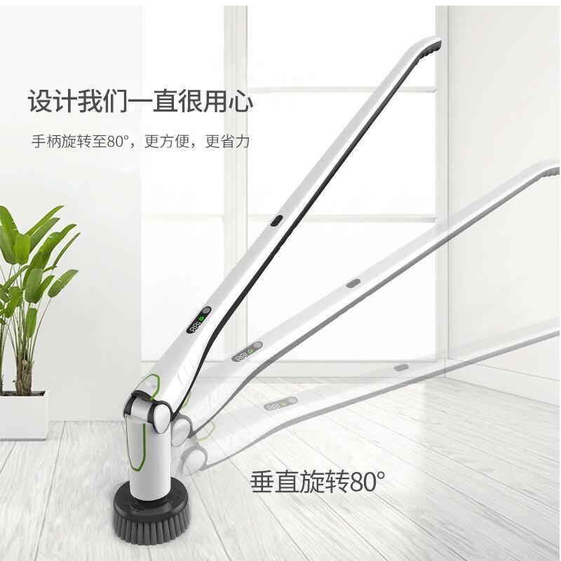 

L Wireless Electric Clean Artifact The Kitchen The Bathroom Long Handle To Brush Toilet Mop Brushing Machine1