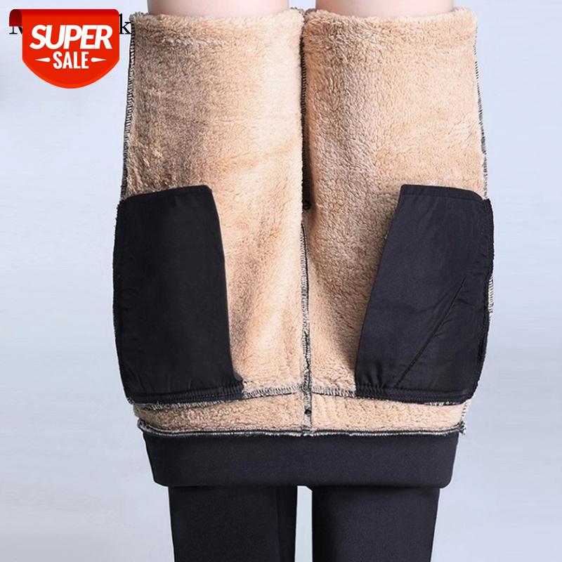 

Autumn Winter Velvet High Waist Pants Women Trousers Casual Straight Woman Pants Thicken Solid Slim Women Pantalones 11532 #Bh5i, Black;white